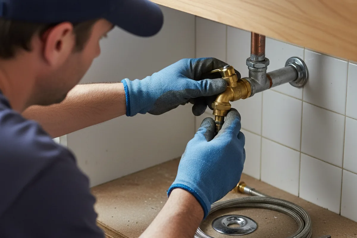 Shutoff valve and fitting work during Faucet and Fixture Repair in Horse Cave